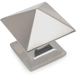image:imageCosmas 5 Pack 10555SN Satin Nickel Pyramid Cabinet Knob Hardware  114 Inch Square