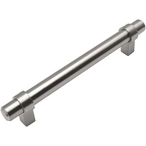 image:imageCosmas 5 Pack 161128SN Satin Nickel Contemporary Bar Cabinet Handle Pull  5 128mm Hole Centers
