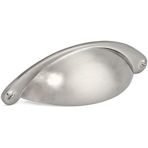 image:imageCosmas 5 Pack 4199SN Satin Nickel Cabinet Hardware Bin Cup Drawer Handle Pull  3 Hole Centers