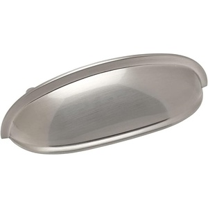 image:imageCosmas 5 Pack 7712SN Satin Nickel Cabinet Hardware Bin Cup Drawer Handle Pull  3 Inch 76mm Hole Centers