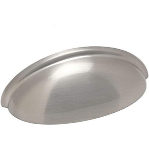 image:imageCosmas 5 Pack 783SN Satin Nickel Cabinet Hardware Bin Cup Drawer Handle Pull  3 Inch 76mm Hole Centers