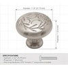image:image10 Pack  Cosmas 464SN Satin Nickel Leaf Cabinet Hardware Round Knob  114 Inch Diameter25
