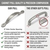 image:imageCosmas 10 Pack 465SN Satin Nickel Leaf Design Cabinet Hardware Handle Pull  3 Inch 76mm Hole Centers 534 Overall Length25