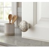 image:imageCosmas 464SN Satin Nickel Leaf Cabinet Hardware Round Knob  114 Inch Diameter