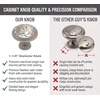 image:imageCosmas 5 Pack 464SN Satin Nickel Leaf Cabinet Hardware Round Knob  114 Inch Diameter