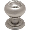 image:image10 Pack  Cosmas 4040SN Satin Nickel RopeScroll Cabinet Hardware Knob with Matching Backplate  114 Inch Diameter