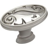 image:imageCosmas 10 Pack 4297SN Satin Nickel Floral Cabinet Hardware Oval Oblong Knob