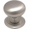 image:imageCosmas 10 Pack 6542SN Satin Nickel Round Cabinet Hardware Knob with Backplate  114 Diameter25