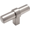 image:imageCosmas 181SN Satin Nickel Contemporary Bar Cabinet Handle Pull TKnob  238 Overall Length