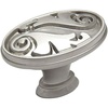image:imageCosmas 25 Pack 4297SN Satin Nickel Floral Cabinet Hardware Oval Oblong Knob