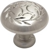 image:imageCosmas 464SN Satin Nickel Leaf Cabinet Hardware Round Knob  114 Inch Diameter