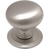 image:imageCosmas 5 Pack 6542SN Satin Nickel Round Cabinet Hardware Knob with Backplate  114 Diameter
