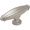 image:imageCosmas 7121SN Satin Nickel Country Style Cabinet Hardware Ribbed Knob  2916 Inch Long x 1116 Wide