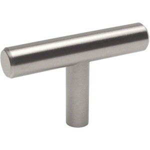 image:image10 Pack  Cosmas 404SN Satin Nickel Solid Steel Construction 38 Inch Slim Line Euro Style Cabinet Hardware TKnob  2 Overall Length