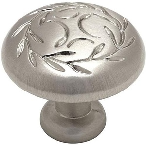 image:image10 Pack  Cosmas 464SN Satin Nickel Leaf Cabinet Hardware Round Knob  114 Inch Diameter10