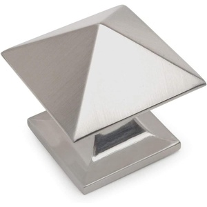 image:imageCosmas 10 Pack 10555SN Satin Nickel Pyramid Cabinet Knob Hardware  114 Inch Square
