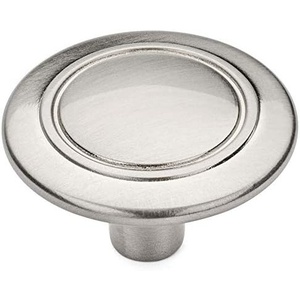 image:imageCosmas 6276SN Satin Nickel Round Cabinet Hardware Knob  114 Diameter  50 Pack