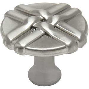 image:imageCosmas 7062SN Satin Nickel Braided Cabinet Hardware Round Knob  114 Diameter
