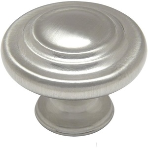 image:imageCosmas 9971SN Satin Nickel Cabinet Hardware 3Ring Round Knob  114 Inch Diameter