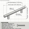 image:imageCosmas 10 Pack 305030SN Satin Nickel Cabinet Hardware Euro Style Bar Handle Pull  Solid Steel 3 Inch Center Kitchen Bathroom Drawer Pulls25 Pack