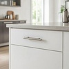 image:imageCosmas 10 Pack 305030SN Satin Nickel Cabinet Hardware Euro Style Bar Handle Pull  Solid Steel 3 Inch Center Kitchen Bathroom Drawer Pulls5 Pack