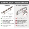 image:imageCosmas 10 Pack 305030SN Satin Nickel Cabinet Hardware Euro Style Bar Handle Pull  Solid Steel 3 Inch Center Kitchen Bathroom Drawer Pulls5 Pack