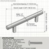 image:imageCosmas 10 Pack 305030SN Satin Nickel Cabinet Hardware Euro Style Bar Handle Pull  Solid Steel 3 Inch Center Kitchen Bathroom Drawer Pulls5 Pack