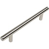 image:image10 Pack  Cosmas 3054SN Satin Nickel Cabinet Hardware Euro Style Bar Handle Pull  4 Inch 102mm Hole Centers 638 Overall Length