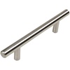 image:image25 Pack  Cosmas 30596SN Satin Nickel Cabinet Hardware Euro Style Bar Handle Pull 334 96mm Hole Centers 618 Overall Length