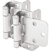 image:image5 Pair Pack  Cosmas 18650SN Satin Nickel Self Closing Partial Wrap Cabinet Hinge 12 Inch Overlay Pair 18650SN