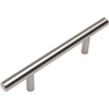 image:imageCosmas 10 Pack 40435SN Satin Nickel Solid Steel Construction 38 Inch Slim Line Euro Style Cabinet Hardware Bar Pull  312 Inch 89mm Hole Centers