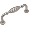 image:imageCosmas 10 Pack 7119SN Satin Nickel Country Style Cabinet Hardware Ribbed Handle Pull  3 Inch 76mm Hole Centers