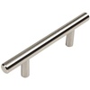 image:imageCosmas 25 Pack 30525SN Satin Nickel Cabinet Hardware Euro Style Bar Handle Pull  212 Hole Centers 478 Overall Length