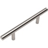 image:imageCosmas 25 Pack 404030SN Satin Nickel Solid Steel Construction 38 Inch Slim Line Euro Style Cabinet Hardware Bar Pull  3 Inch 76mm Hole Centers