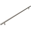 image:imageCosmas 404673SN Satin Nickel Solid Steel Construction 38 Inch Slim Line Euro Style Cabinet Hardware Bar Pull  2612 Inch 673mm Hole Centers
