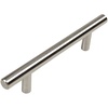 image:imageCosmas 5 Pack 30596SN Satin Nickel Cabinet Hardware Euro Style Bar Handle Pull 334 96mm Hole Centers 618 Overall Length