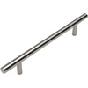 image:imageCosmas 5 Pack 404160SN Satin Nickel Solid Steel Construction 38 Inch Slim Line Euro Style Cabinet Hardware Bar Pull  6516 Inch 160mm Hole Centers