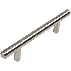 image:image25 Pack  Cosmas 30596SN Satin Nickel Cabinet Hardware Euro Style Bar Handle Pull 334 96mm Hole Centers 618 Overall Length