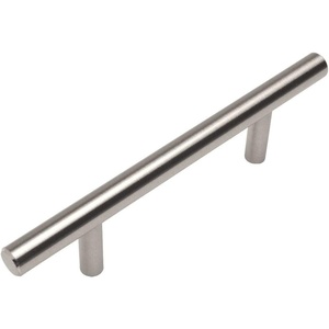 image:image25 Pack  Cosmas 40496SN Satin Nickel Solid Steel Construction 38 Inch Slim Line Euro Style Cabinet Hardware Bar Pull  334 Inch 96mm Hole Centers