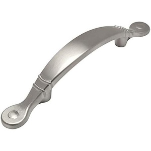 image:image25 Pack  Cosmas 9980SN Satin Nickel Cabinet Hardware Arched Handle Pull  3 Inch 76mm Hole Centers 512 Overall Length