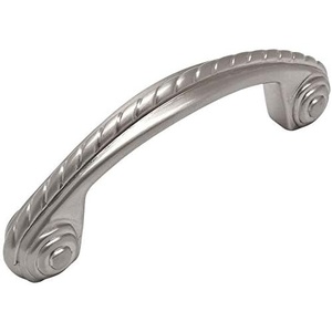 image:imageCosmas 10 Pack 4114SN Satin Nickel RopeScroll Cabinet Hardware Handle Pull  3 Inch 76mm Hole Centers