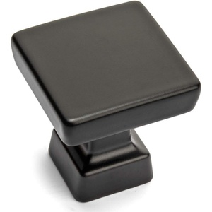image:imageCosmas 1480FB Flat Black Contemporary Square Cabinet Hardware Knob  1 Square