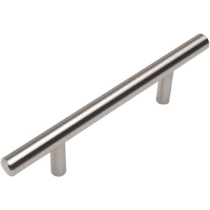 image:imageCosmas 25 Pack 404030SN Satin Nickel Solid Steel Construction 38 Inch Slim Line Euro Style Cabinet Hardware Bar Pull  3 Inch 76mm Hole Centers