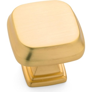 image:imageCosmas 5 Pack 1487BG Brushed Gold Contemporary Square Cabinet Hardware Knob  1316 Square