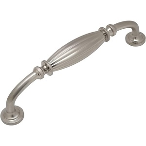 image:imageCosmas 5 Pack 7120SN Satin Nickel Country Style Cabinet Hardware Ribbed Handle Pull  5 Inch 128mm Hole Centers