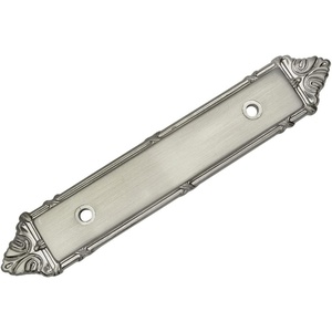 image:imageCosmas 5 Pack 9466SN Satin Nickel Cabinet Hardware Handle Pull BackplateBack Plate  3 inch 76mm Hole Centers