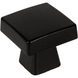 image:imageCosmas 5233FB Flat Black Contemporary Square Cabinet Knob  118 Square
