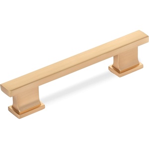 image:imageCosmas 70235BG Brushed Gold Contemporary Cabinet Hardware Handle Pull  312 Inch 89mm Hole Centers