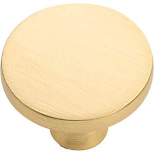 image:imageCosmas 8104BG Brushed Gold Round Solid Cabinet Hardware Knob  114 Diameter