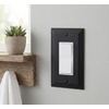 image:imageCosmas 25000FB Flat Black Single GFIDecora Rocker Wall Switch Plate Switchplate Cover